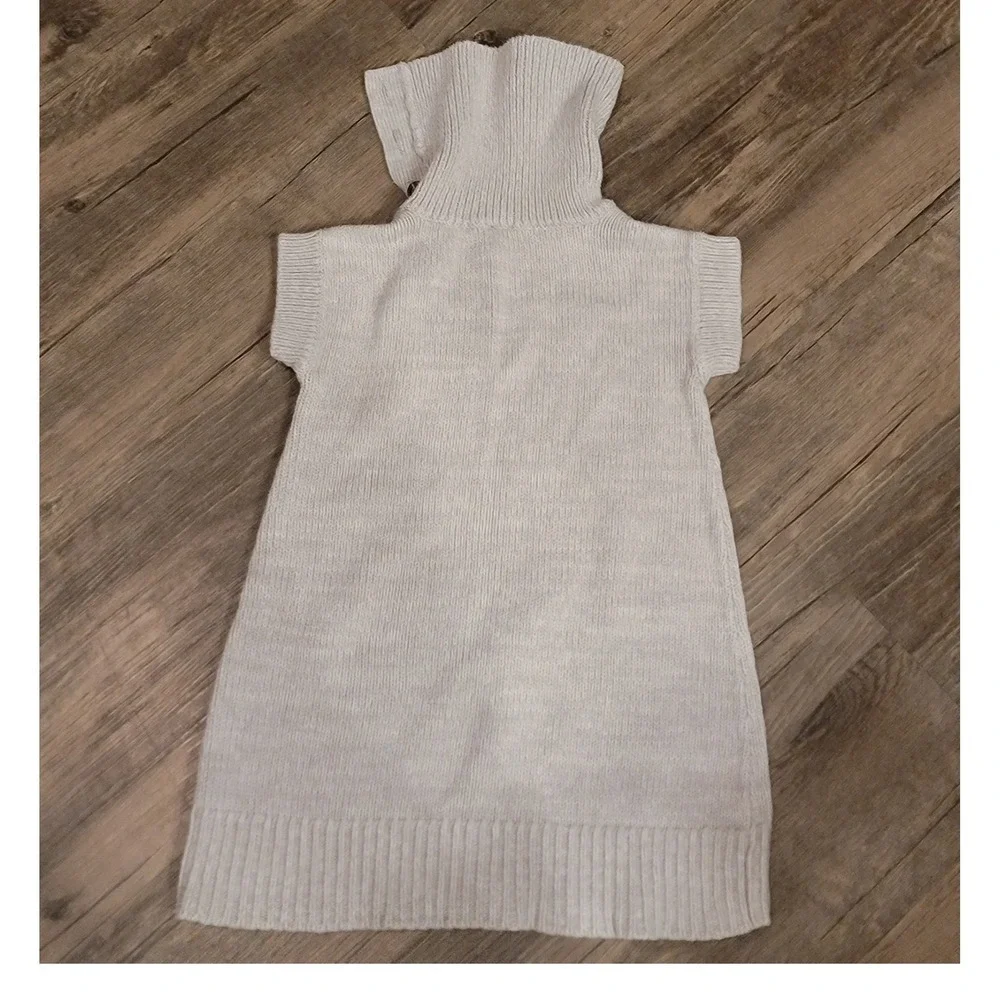Old Navy Toddler Girls Gray Knit Bow Sweater Dress Shawl Collar Size 2T